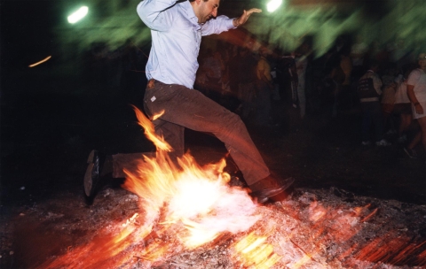 Fogueira de San Xoán de 1998 na Coruña