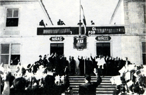 Inauguración das escolas, 1954