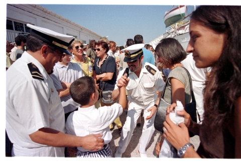 Recibimento da chegada do buque Elcano a Marín, 1999